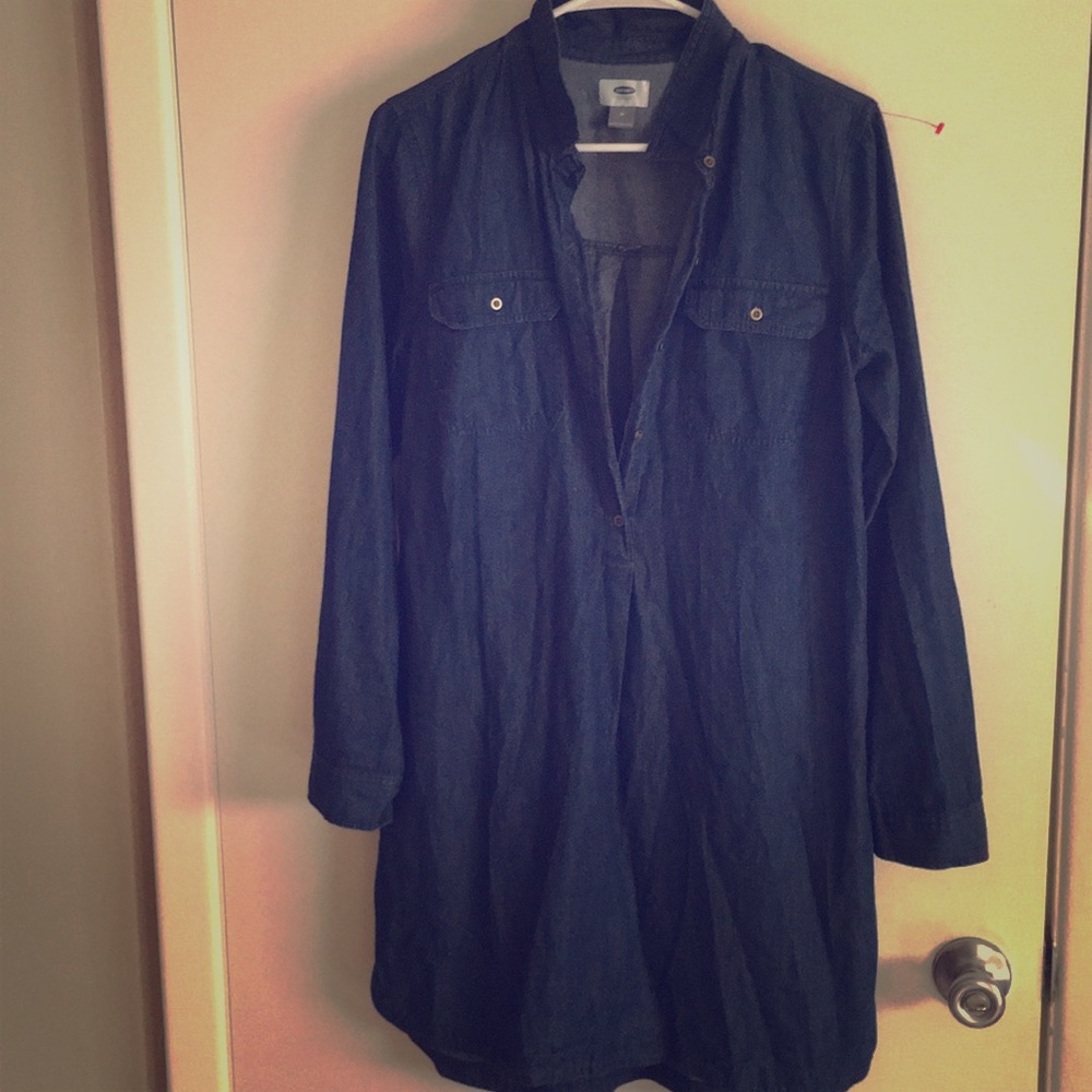 Dark blue jean dress